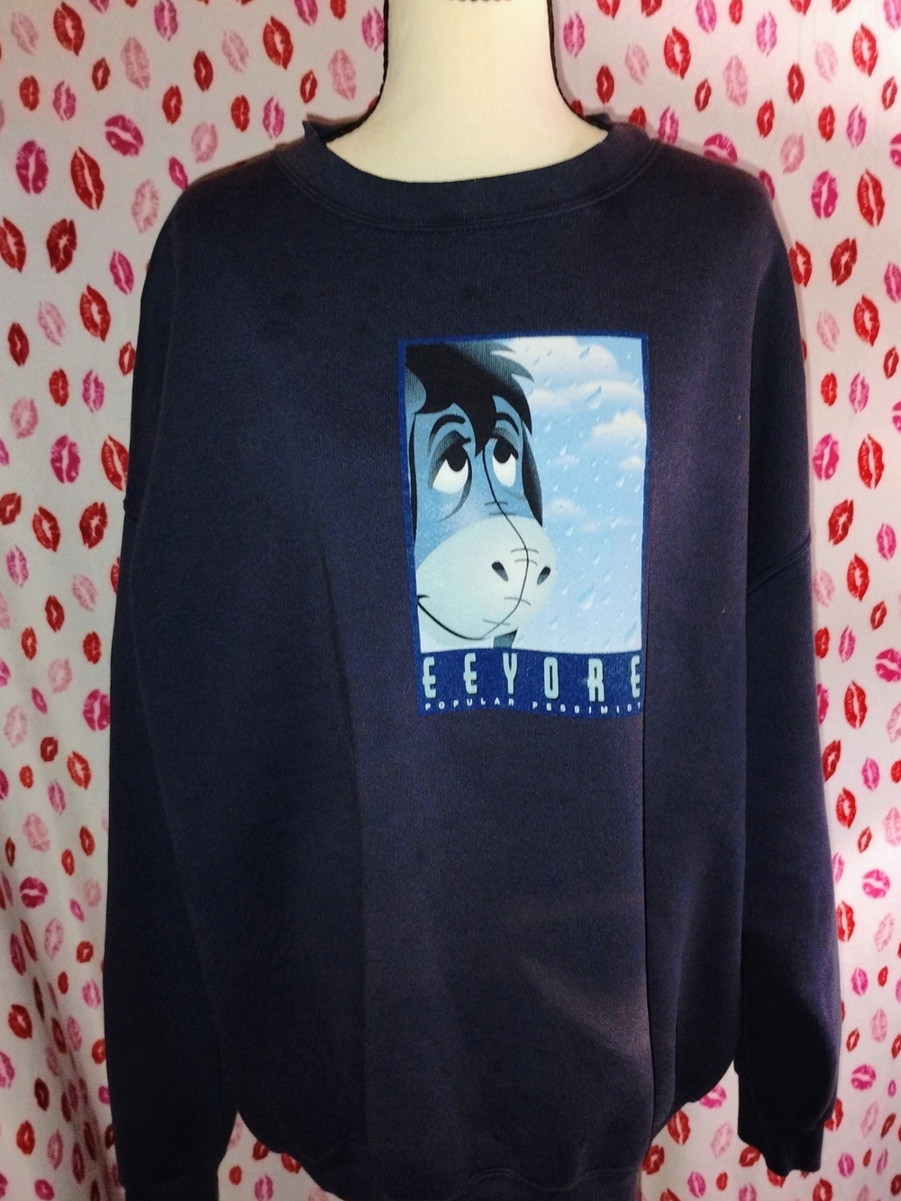 Vintage Disney Eeyore Graphic Navy Sweatshirt
